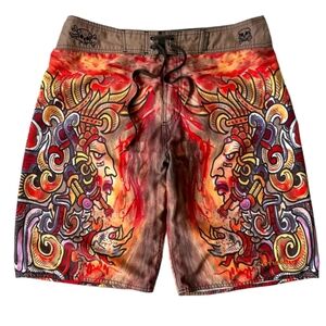 RARE Vintage O'Neill Henk Schiffmacher Board Shorts Size 30